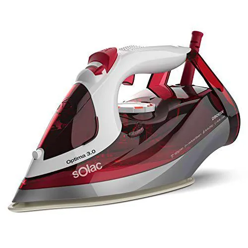 Solac Optima Extrem Plancha de vapor, 2800 W, Ceramic, rojo de Solac